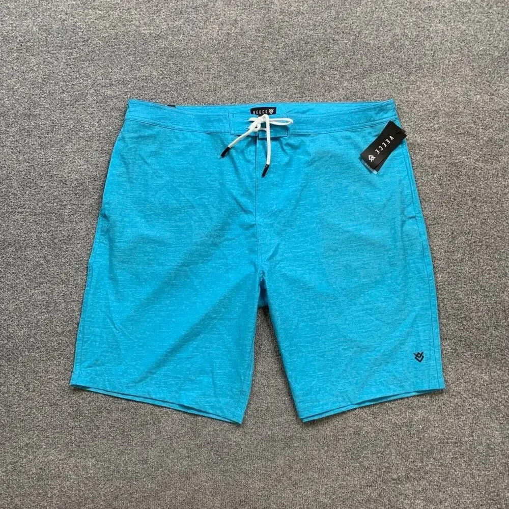 Veece Boardshorts Mens 40 Peacock Blue Stretch Unlined Beach Swim Surf Surfing